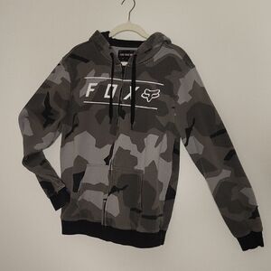 Fox Camo Hoodie - Black, Gray, and White